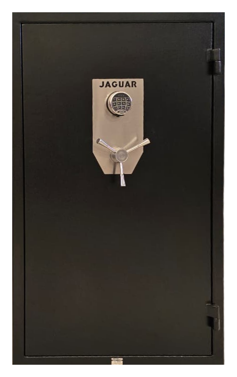 Caja fuerte Jaguar negra con cerradura digital y manija de tres brazos